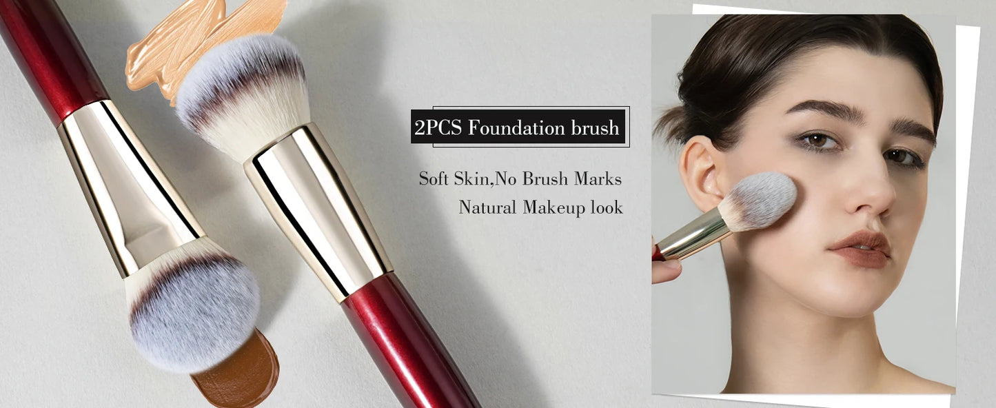 BEILI 12/15 PCS Professional Makeup Brushes Sets Vegan Premium Cosmetics Tool Kakubi Powder Angled Contour Blush Eyeshadow Brush