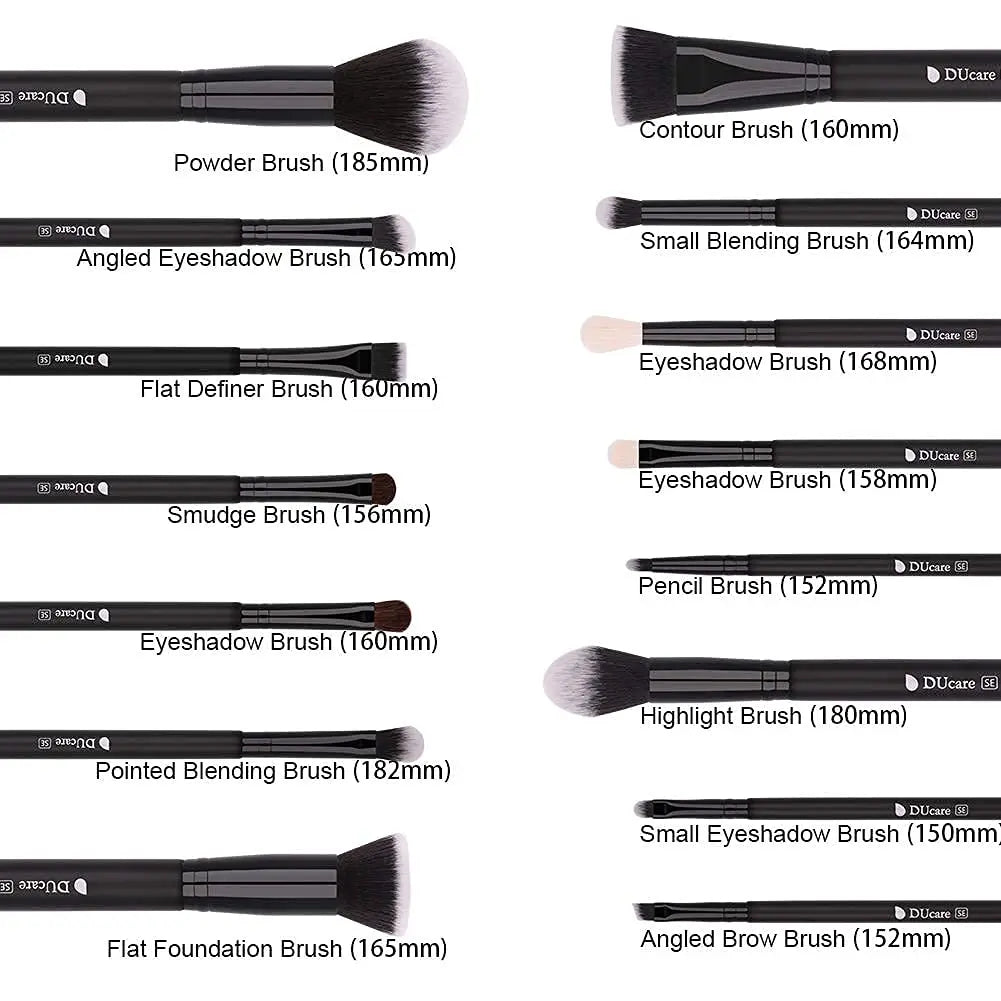 DUcare Black makeup brush Professional Makeup Eyeshadow Foundation Powder Soft Synthetic Hair Makeup Brushes brochas maquillaje