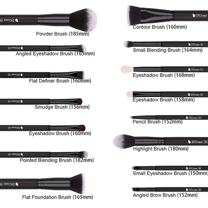 DUcare Black makeup brush Professional Makeup Eyeshadow Foundation Powder Soft Synthetic Hair Makeup Brushes brochas maquillaje