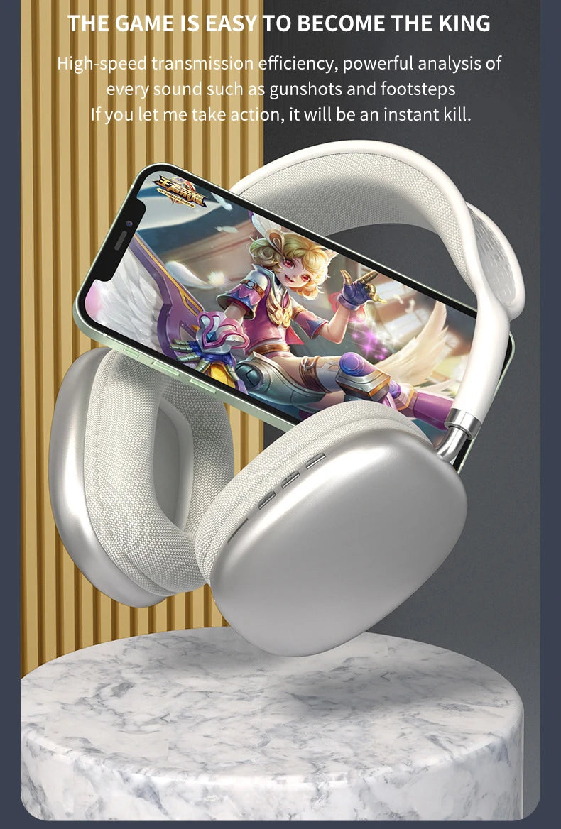 P9 Promax Headphones Wireless Bluetooth Headsets Outdoor Sports Gaming Wireless earphones Supports TF Card for Pc Smartphone