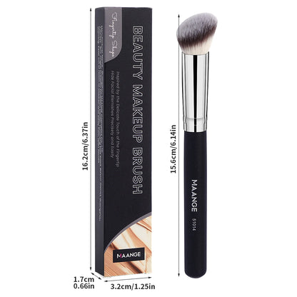 MAANGE Angled Concealer Makeup Brush Under Eye Makeup Small Foundation Precision Face Blending Brush Soft Bristles Makeup Tools