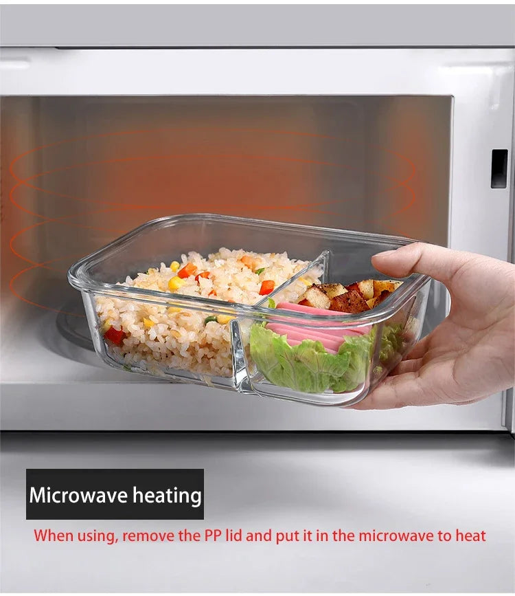 Premium Glass Lunch Container - Leak-Proof Bento Box with Secure Lid