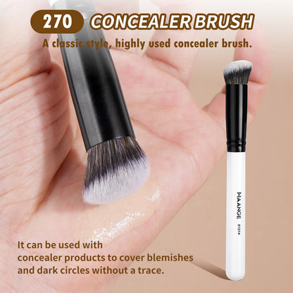 MAANGE Foundation Concealer Makeup Brushes Angled Brush Flat Top Brush Triangle Brush for Liquid Cream Blending Cosme