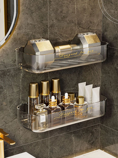 1pc Light Luxury Acrylic Storage Rack Toilet Washstand Cosmetic Storage Box Bathroom Storage Rack