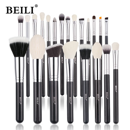 BEILI Professional Premium Makeup Brushes 12/15/22/30/35pcs Foundation Loose Powder Eye Blending Makeup Brush Set Low Price