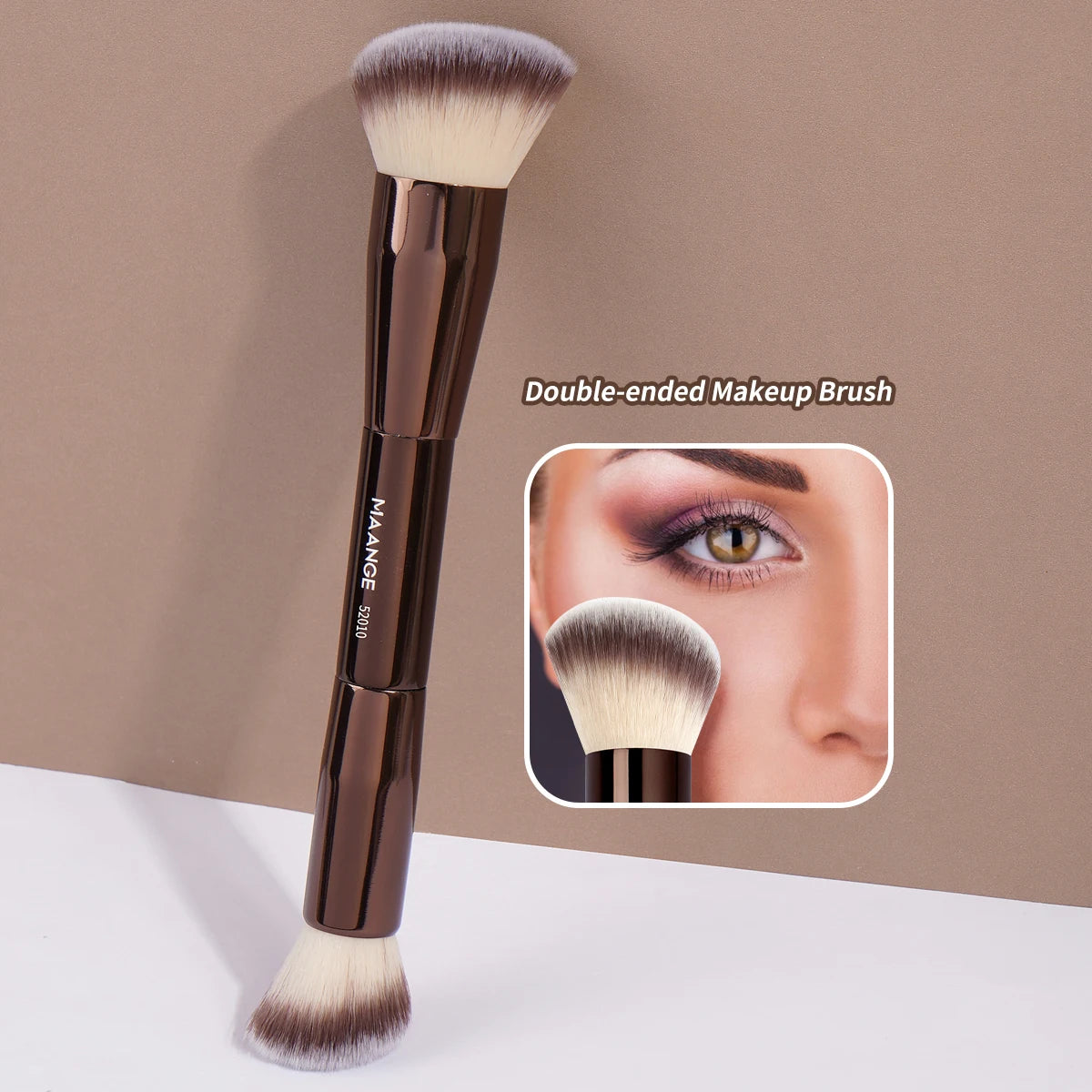 MAANGE 1PCS Double Ended Foundation Brush Contour Sculpting Brush Powder Blush Brush Makeup Brushes Cosmetic Tools Facial Brush