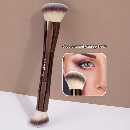 MAANGE 1PCS Double Ended Foundation Brush Contour Sculpting Brush Powder Blush Brush Makeup Brushes Cosmetic Tools Facial Brush