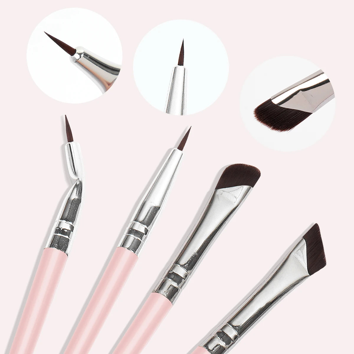 MAANGE 4PCS Professional Eyes Makeup Brush Set Eyeshadow Eyebrow Brush Blade Eyeliner Contour Makeup Brushes Makeup Tool