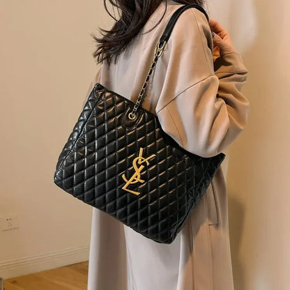 2025 Hot! Women's High - End Chain - Decorated Rhombus Tote - Spacious Shoulder Bag for Commuting & Diaper Storage
