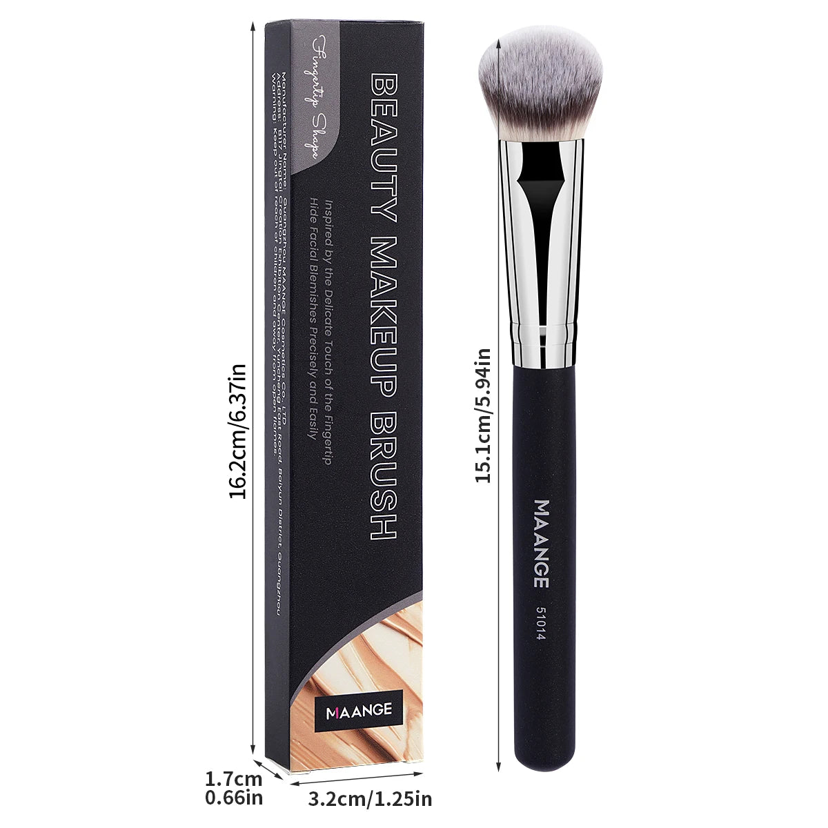 MAANGE Angled Concealer Makeup Brush Under Eye Makeup Small Foundation Precision Face Blending Brush Soft Bristles Makeup Tools