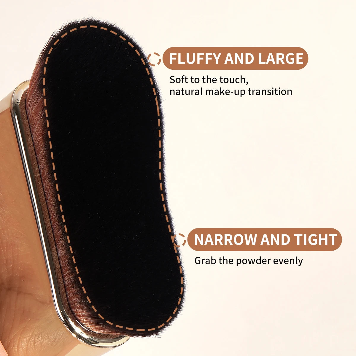 MAANGE Large Makeup Brushes for Contouring Tanning Liquid Foundation Cream Blush Soft Bristle Multi-purpose Makeup Tool for Days