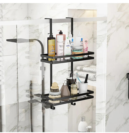 Bathroom Storage Rack No Drill Shelves Wall Mount Corner Shelf Shower Holder For WC Shampoo Organizer Bathroom Accessories