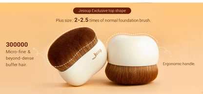 Jessup Makeup Brush Foundation Brush with Makeup Sponge,Contour Blush Concealer Highlight, T882