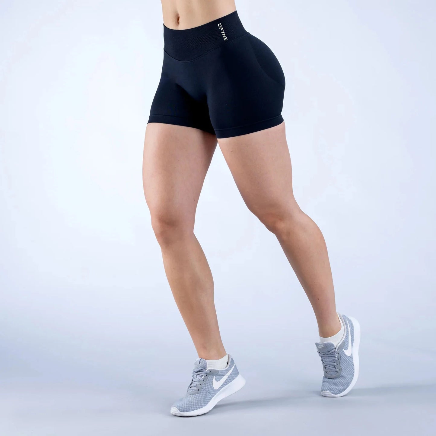 Dfyne Impact Shorts 4.5'' Low Waist Seamless Yoga Shorts Scrunch Bum Gym Shorts Women Workout Biker Stretch Fitness Short XS-XL