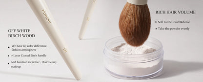 BEILI Professional Makeup Brush Set 15Pcs Beige Soft Hair Foundation Powder Blush Eyeshadow Contour Eyeliner Blush Cosmetics Kit