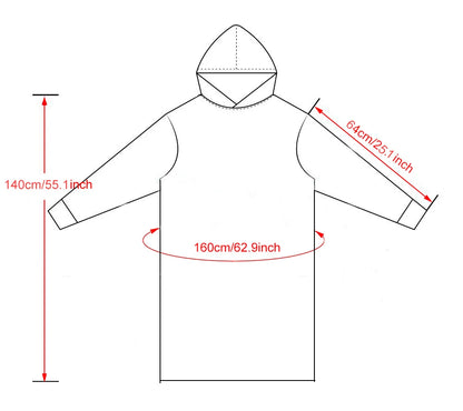 Adults Long Blanket with Sleeves Winter Hoodies Sweatshirt Plus Size Feminino Fleece Wearable Blanket Hoodie Oversized