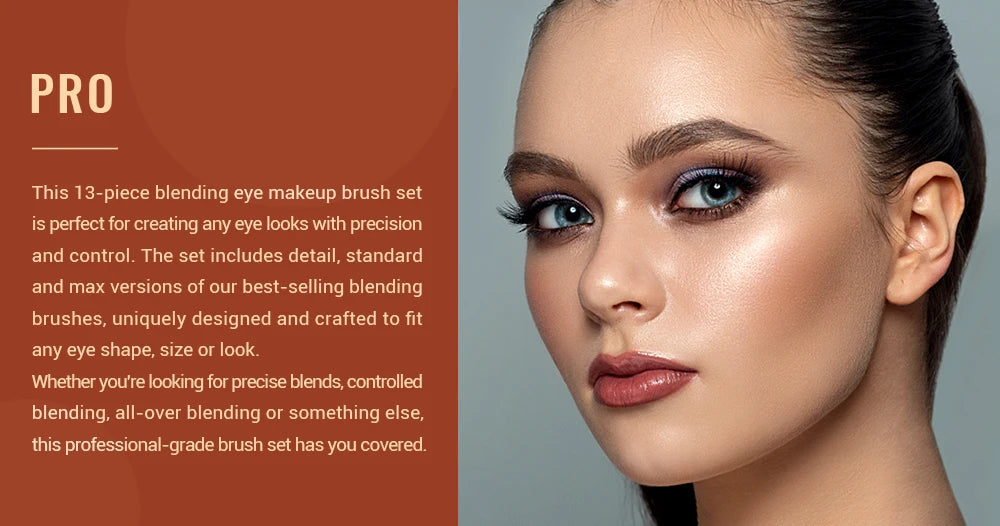 Jessup Eye Makeup Brushes set Professional Eye Blending Brush Synthetic Blends Shadow Crease Pencil Smoky T338