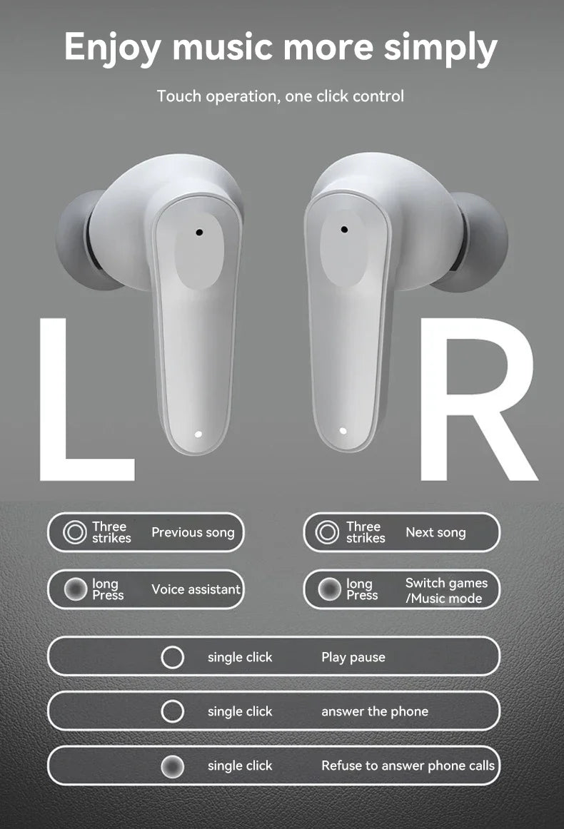 Xiaomi A98 Wireless with Bluetooth 5.3 Headset HiFi Stereo Waterproof Headphones Built-in Microphone Sports Earbuds