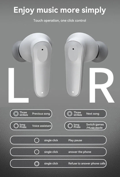 Xiaomi A98 Wireless with Bluetooth 5.3 Headset HiFi Stereo Waterproof Headphones Built-in Microphone Sports Earbuds