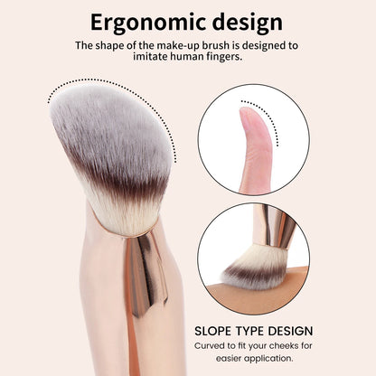 MAANGE 4pcs Main Makeup Brushes Set Flat Top Foundation Brushes Angled Contoured Brush Dense Bristle Face Makeup Tool for Beauty