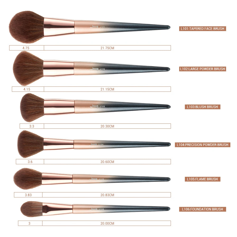 Jessup brushes 18pcs Makeup brushes set Powder Foundation Precision Blush Angled Contour Pencil Eyeshadow Eyeliner Eyebrow