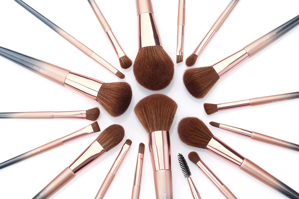 Jessup brushes 18pcs Makeup brushes set Powder Foundation Precision Blush Angled Contour Pencil Eyeshadow Eyeliner Eyebrow