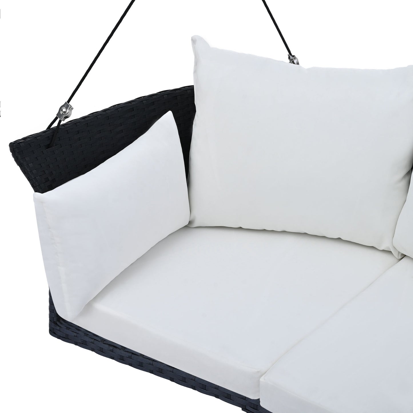 Rattan Woven Swing Chair, Porch Swing With Ropes