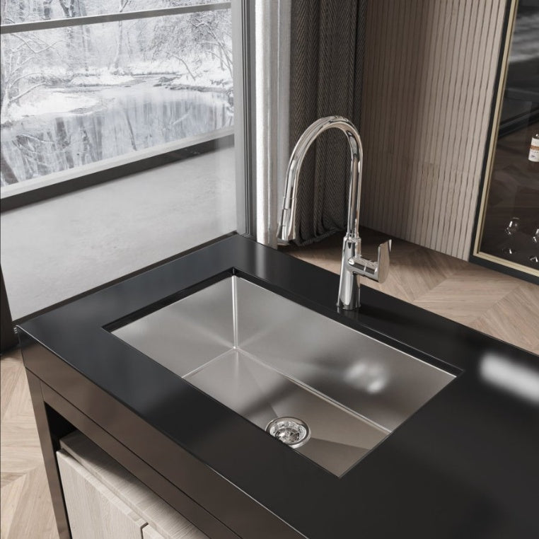 Kitchen Sink 30x19 Multifunctional Undermount Workstation Kitchen Sink S304 Stainless Steel Handmade Modern Single Bowl Kitchen Sink