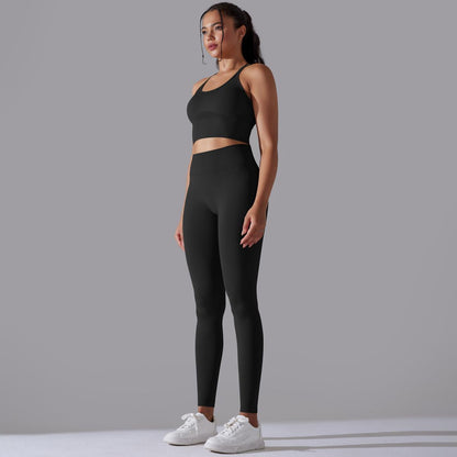 Seamless Knitted Tight High Waist Yoga Clothes Suit