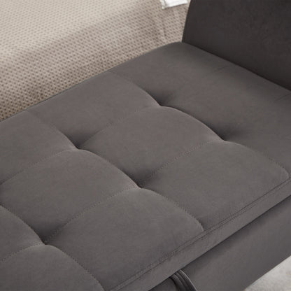 51.5  Bed Bench With Storage Grey Velvet