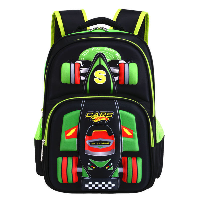 Three Dimensional Car Boys Primary School Trolley Male School Bag