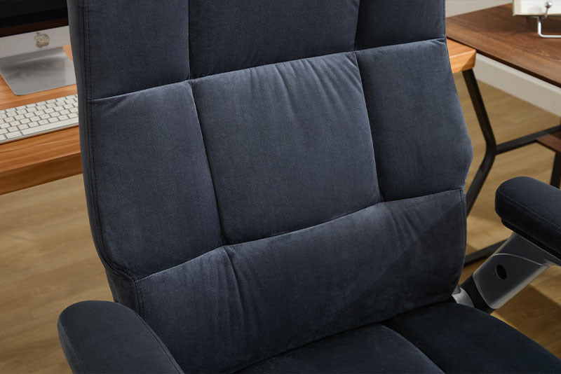 Office Chair 500lbs With Adjustable Support, Fabric Executive Computer Chair With 2D Flip-up Armrests, Ergonomic Chair Quiet Rubber Wheels, Extra Wide Seat, Adjustable Headrest