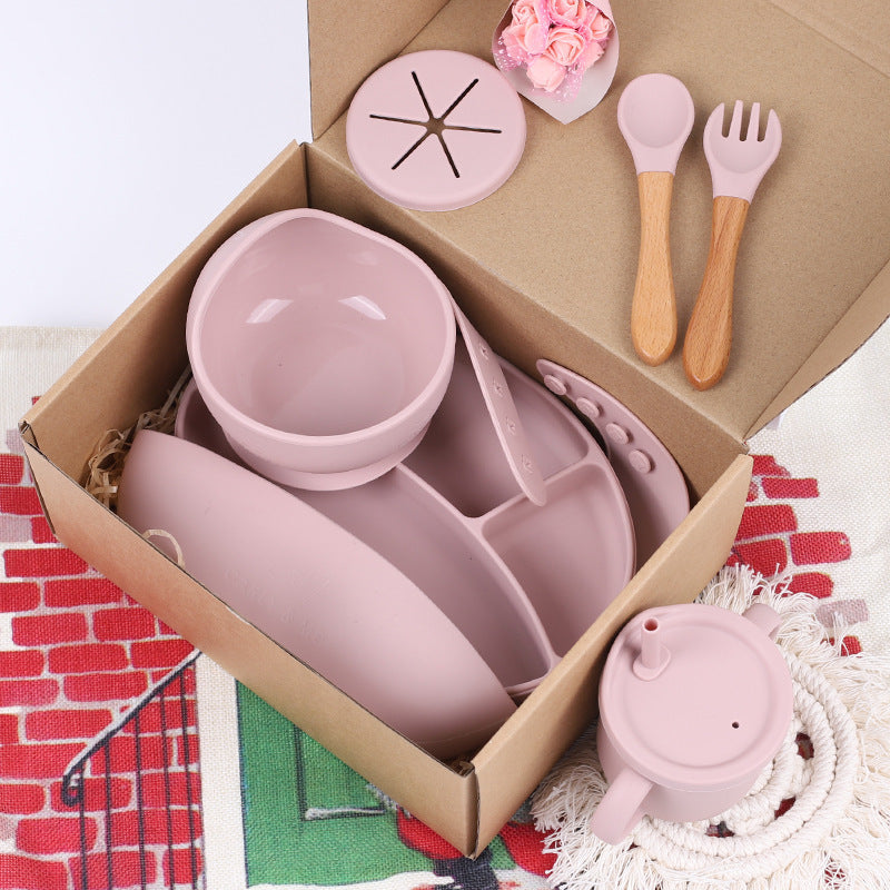 Baby Silicone Seven-piece Tableware Set