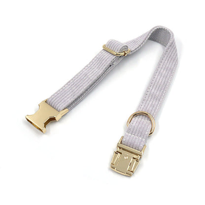 Corduroy Dog Collar Personality DIY Lettering