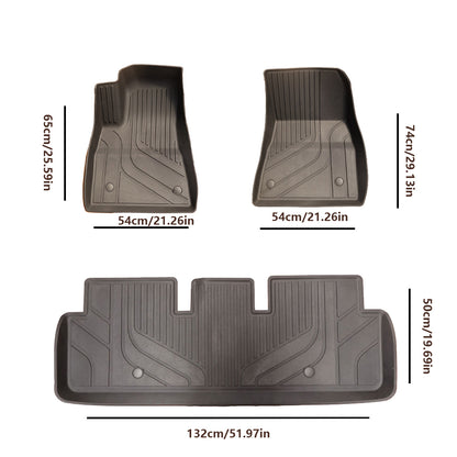 Mats For 2023 Tesla Model 3 Highland, TPE All Weather Floor Liners, Full Set Of  Floor Mats & Cargo Liners Custom For Tesla Model 3 Highland