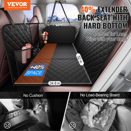 VEVOR 52 X 24.8 In Dog Car Seat Cover For Back Seat Waterproof 600D For Cars