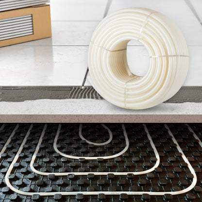 VEVOR PEX Pipe, 1 Inch X 500 FT PEX Tubing, Non Oxygen Barrier White PEX-B Pipe, Flexible PEX Water Line For RV Sewer Hose, Plumbing, Radiant Heating