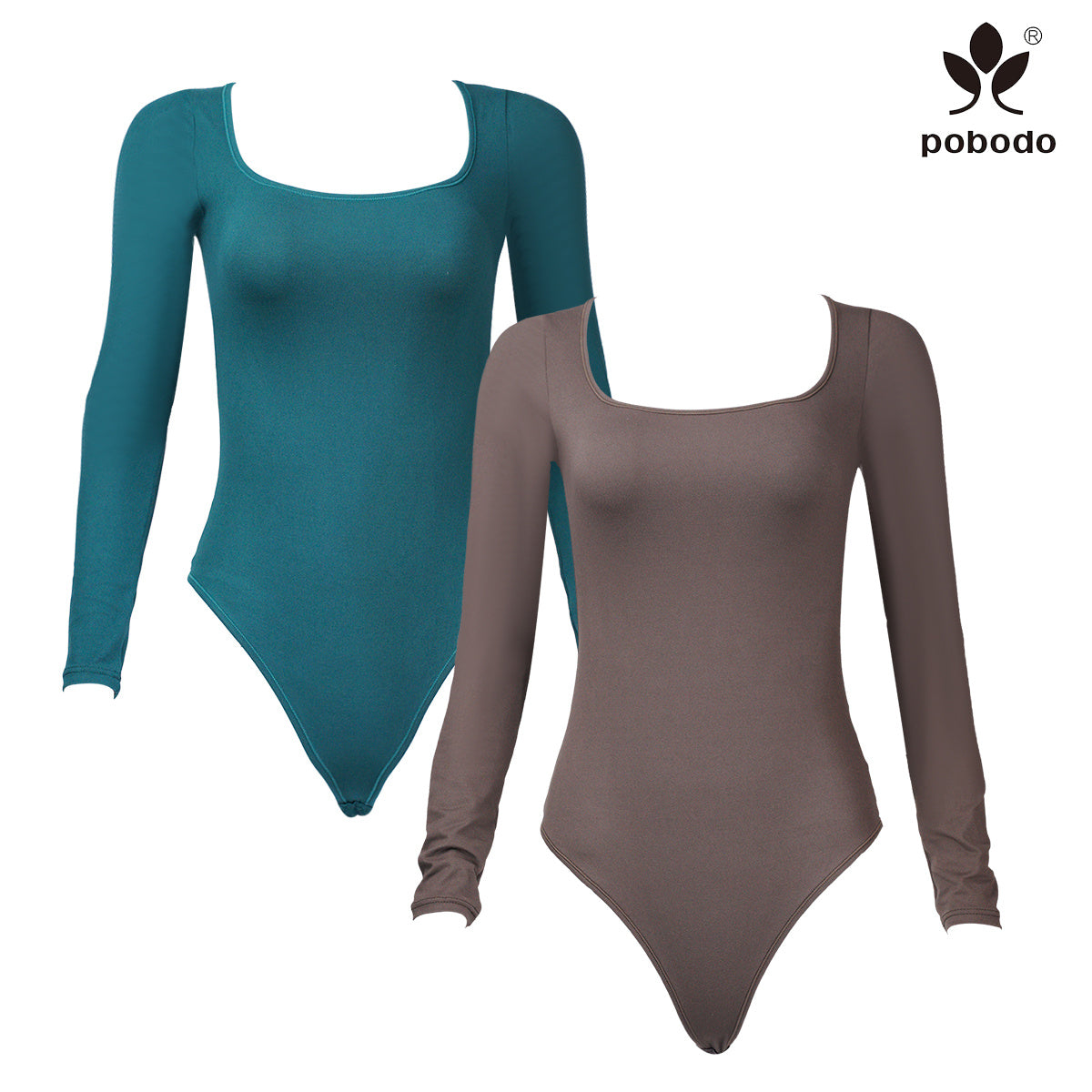 Square neckLong Sleeved Jumpsuit