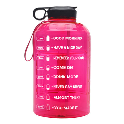 Creative Gradient Portable Plastic Big Water Bottle