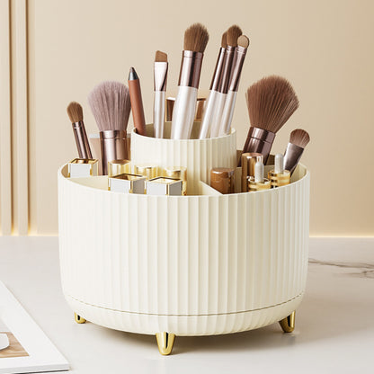360 Degree Rotating Makeup Brush Holder Container