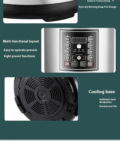 5L Pressure Cooker Multi-function Intelligent Reservation Timing Rice Cooker