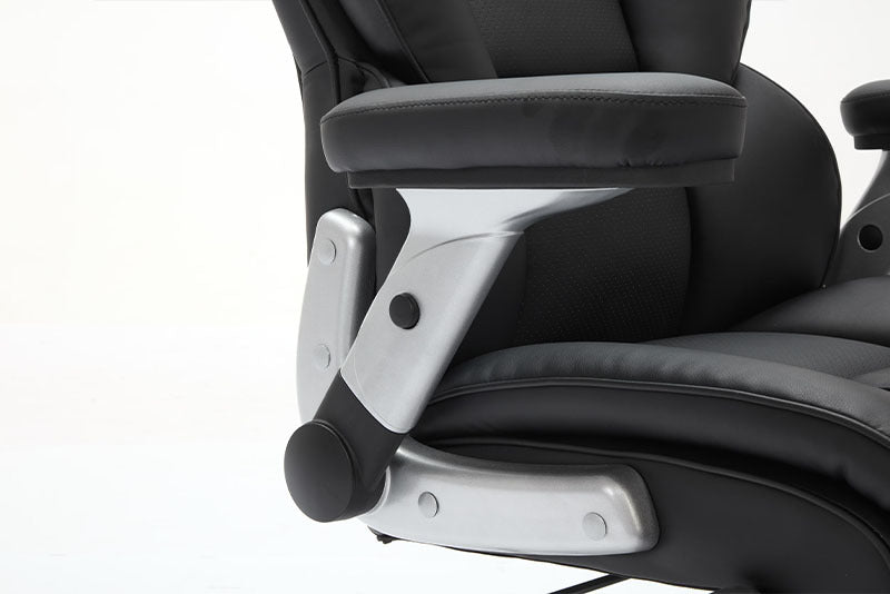 Office Chair 500lbs With Adjustable Lumbar Support, Executive Office Chair With Flip-up Armrest And Wider Seat, Ergonomic Leather Chair Breathable