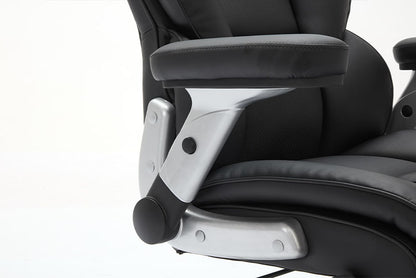 Office Chair 500lbs With Adjustable Lumbar Support, Executive Office Chair With Flip-up Armrest And Wider Seat, Ergonomic Leather Chair Breathable