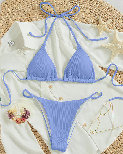 Lace Up Bikini Swimsuit