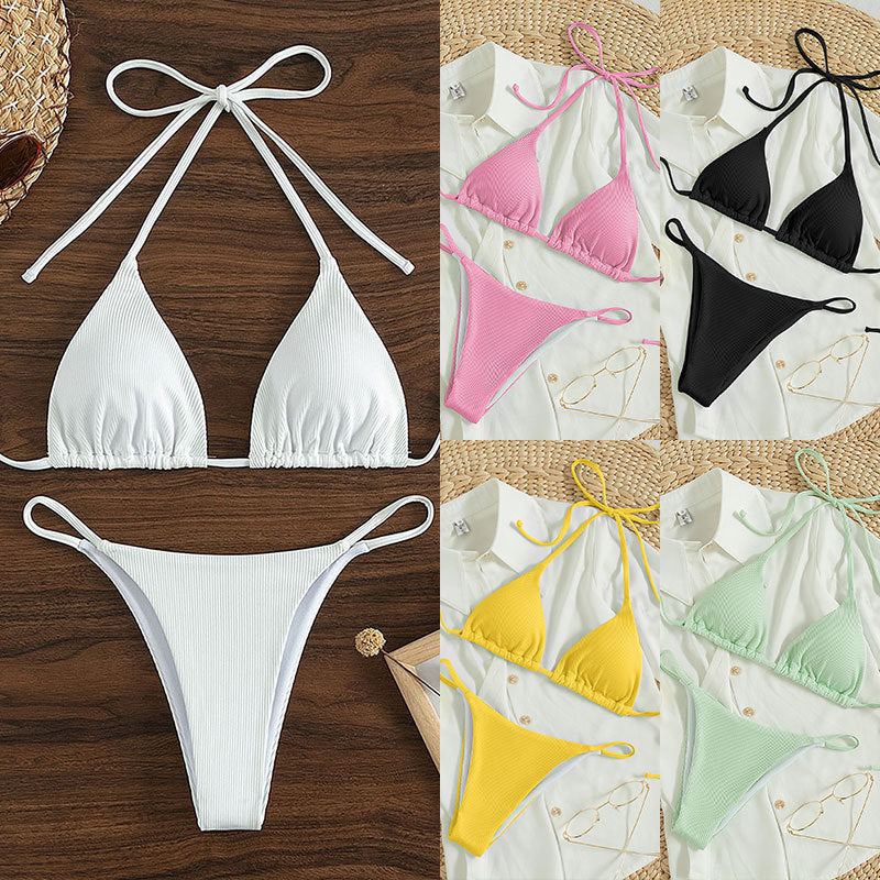 Lace Up Bikini Swimsuit
