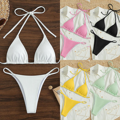 Lace Up Bikini Swimsuit