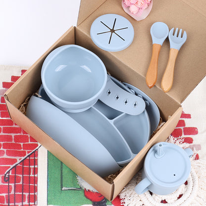 Baby Silicone Seven-piece Tableware Set