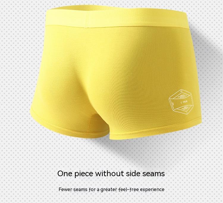Men's Modal High-end Mid-rise Boxer Briefs Youth Antibacterial Cotton File Breathable Boxers
