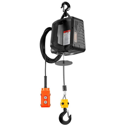 VEVOR 3-in-1 Electric Hoist Winch, 1100lbs 1500W Portable Power Winch Crane,  22.9 Ft Lifting Height, 13 Ft Min With Manual, Wired And Wireless Remote Control, Overload Protection