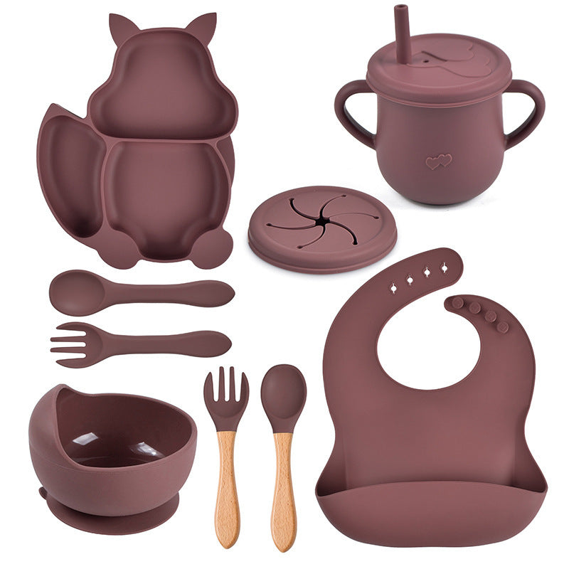 8 PCs Babies' Dinner Plate Baby Bowl